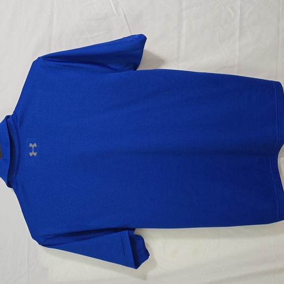 Under Armour Heat Gear Men's Large Loose Fit Blue Polo Shirt - Picture 2 of 7